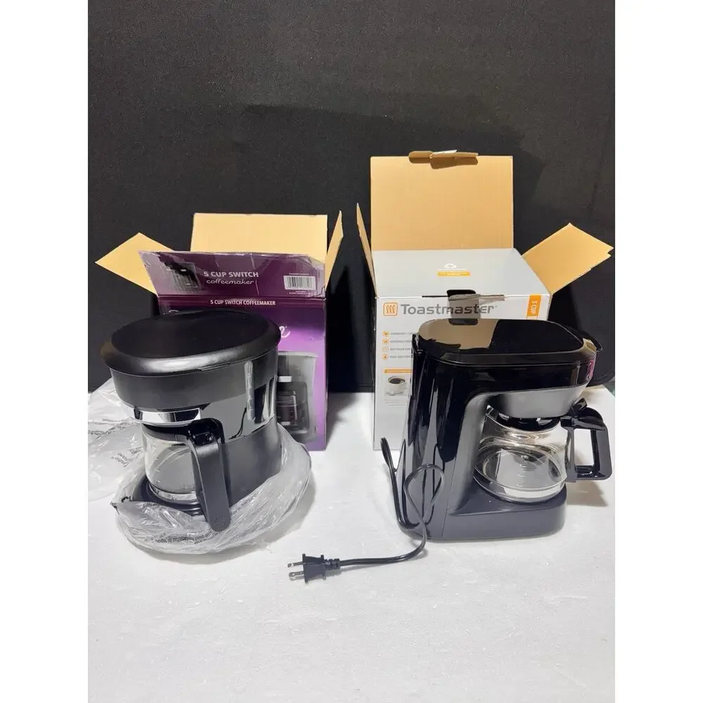 Set Of 2! Mr Coffee 5 Cup Mini Brew + Toastmaster 5 Cup Coffee Maker Set Used
